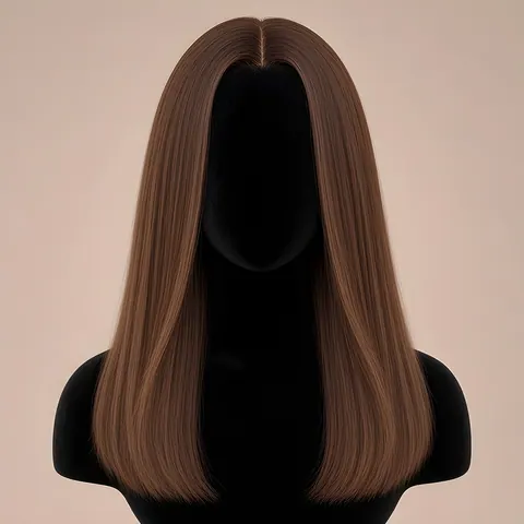 Mathilde, Full lace · Chocolate Brown Highlighted · steil