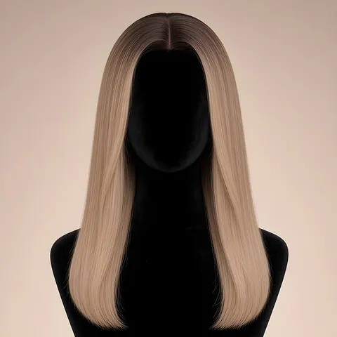 Jeanne, Lace front HD 13x5 · Dark-Rooted Taupe Beige Blonde · liscio