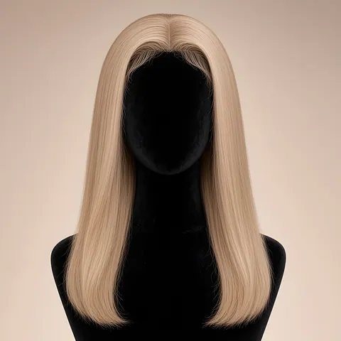 Liv, 8x8 Topper (handgeknüpft) · Ash-Beige Rooted Golden Blonde · Body Wave