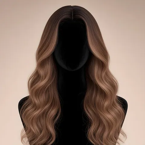 Geneviève, Lace front 13x4 · Ombré Brown · ondulation souple