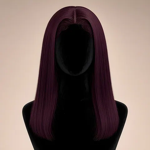 Delphine, HD 7x6 closure · Rich Dark Plum · straight