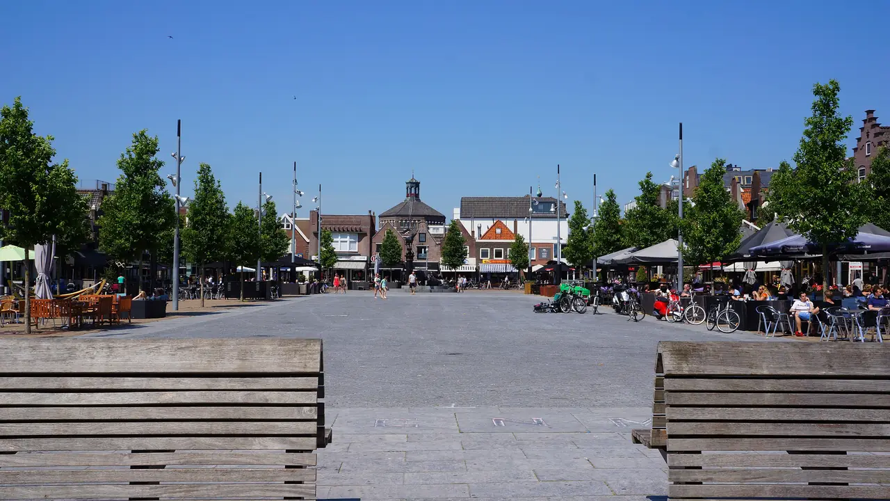 De Koemarkt in Purmerend in de zomer