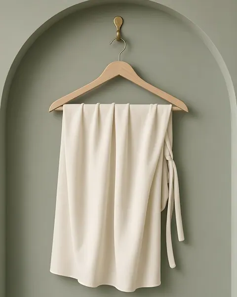 Adjustable instant hijab – Ivory – on a hanger