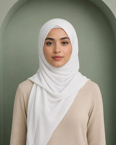 Air jersey hijab – White – worn
