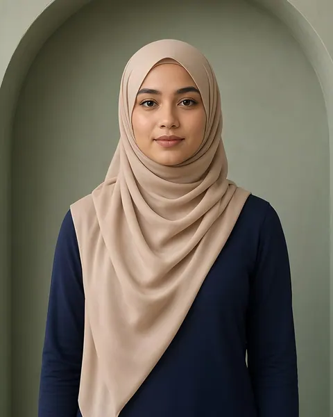 Hijab de punto de bambú – Arena – puesto