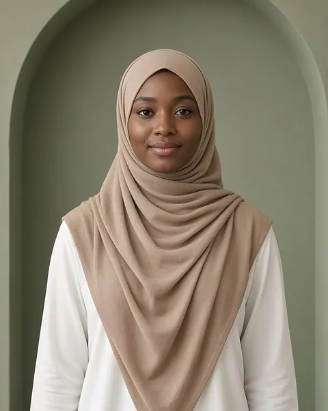 Hijab de punto de algodón – Topo – puesto