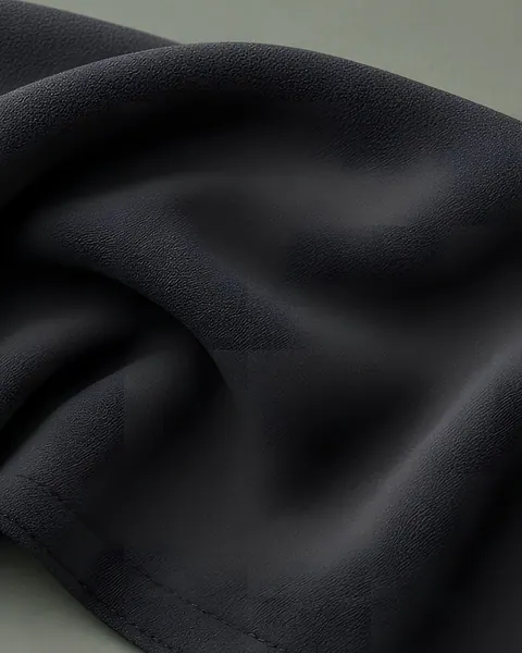 Hijab Crêpe Lux – Negro – detalle del tejido