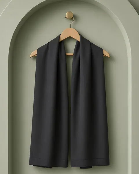 Hijab Crêpe Lux – Negro – en percha