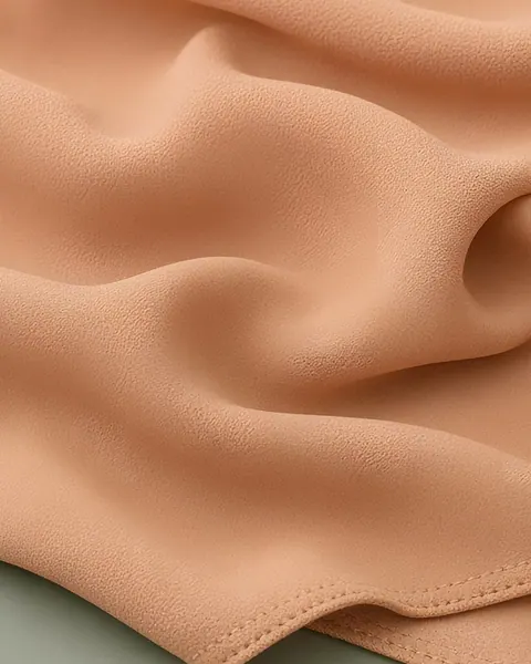 Hijab Crêpe Lux – Caramel – gros plan sur le tissu