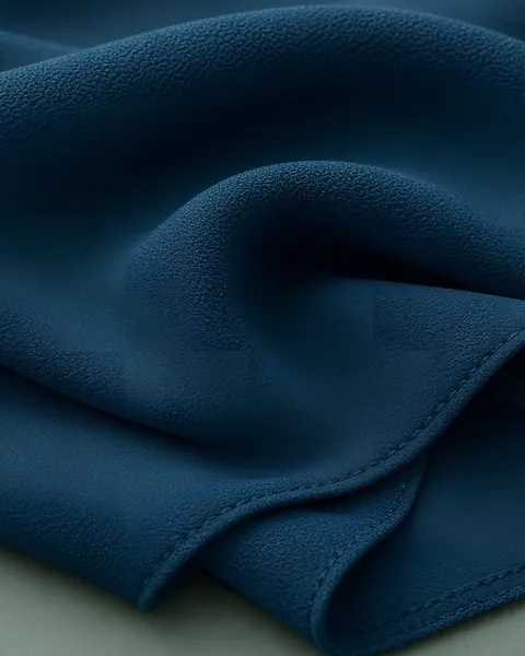 Hijab Crêpe Lux – Bleu pétrole – gros plan sur le tissu