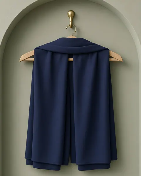 Hooded jersey hijab – Midnight blue, Midnight blue