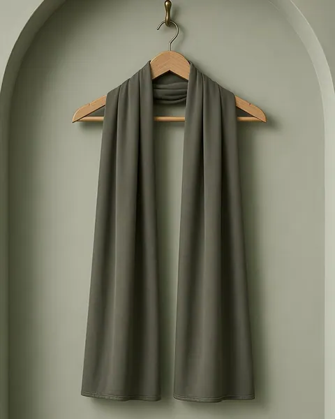 Liquid jersey hijab – Mos – aan een hanger
