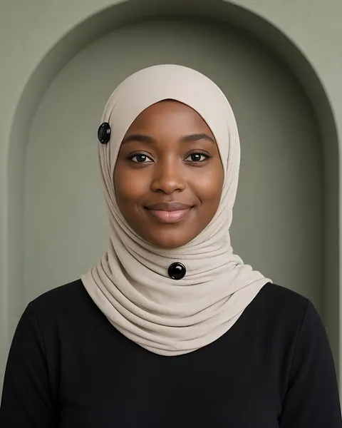 Magnetische Hijab-Broschen (3er-Set) – Schwarz – getragen