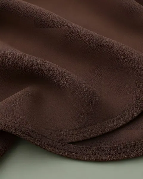 Medina-crêpe hijab – Chocolade – close-up van de stof