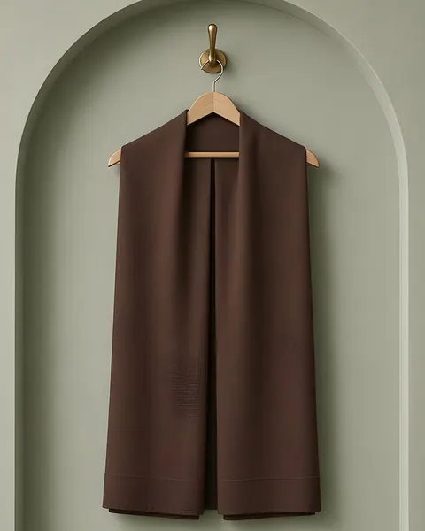Medina-crêpe hijab – Chocolade – aan een hanger