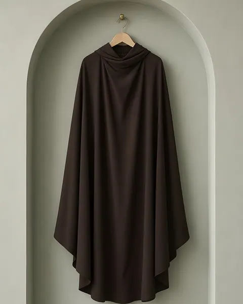 Jilbab aus Medina-Crêpe – Schokolade, Schokolade
