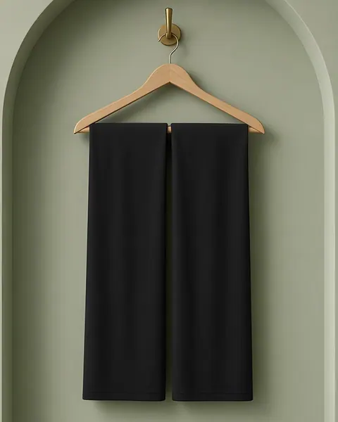 Hijab en jersey premium – Noir, Noir