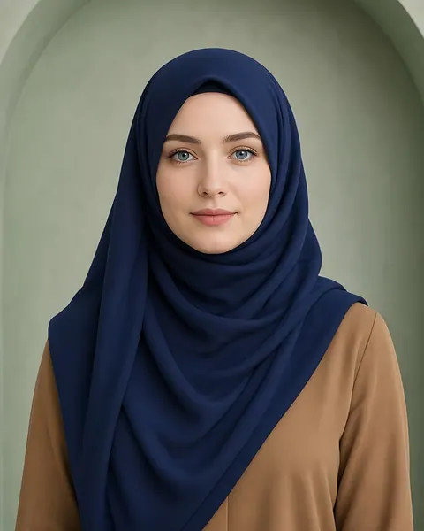 Hijab de punto premium – Marino – puesto