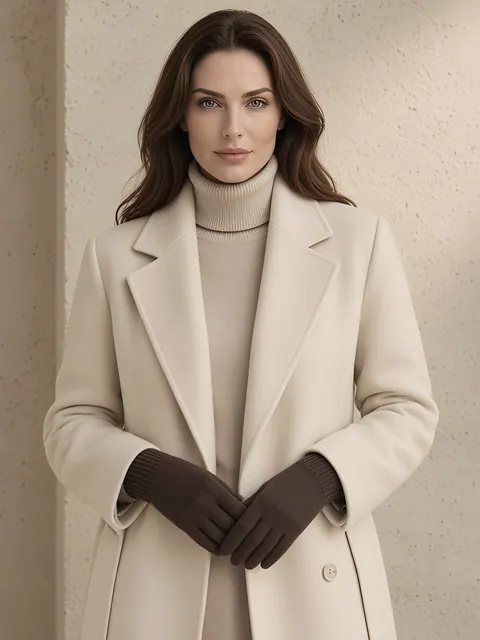 Guanti in cashmere – marrone, Cashmere · lavorato in Italia