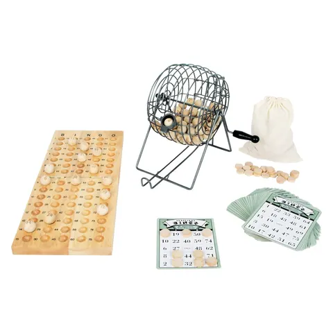 Wooden bingo with drum