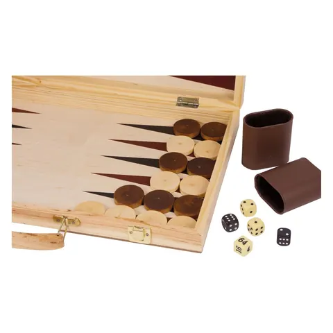 Chess and backgammon in a wooden case – one more view