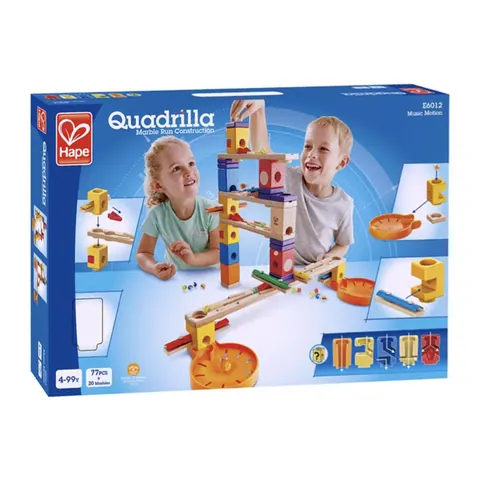 Wooden marble run with music, 97 pieces – one more view