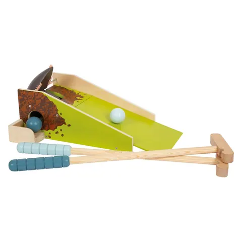 Wooden mini golf with mole