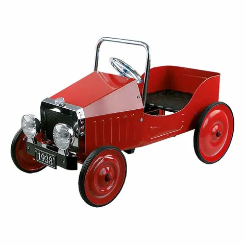 Retro trapauto, rood