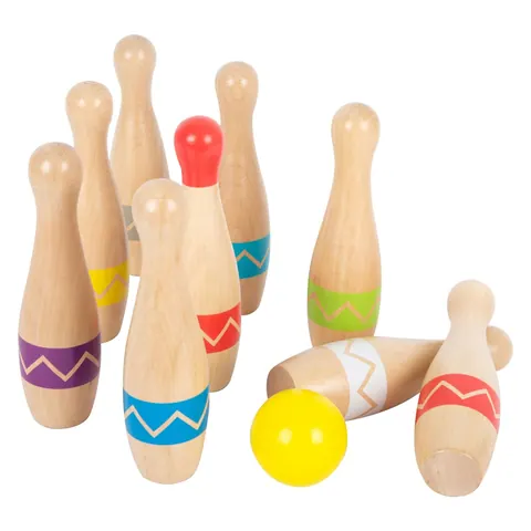 Wooden skittles, zigzag – one more view