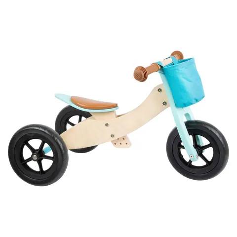 Driewieler en loopfiets 2-in-1, turquoise
